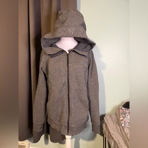 Speckled Grey Lululemon Scuba Hoodie, size 14